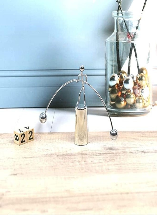 MATSON Mini Steel Balance Weightlifter Kinetic Art - Balancing Decompressive Science Psychology Toy for Home Office Desk Decor - Image 5